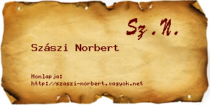 Szászi Norbert névjegykártya
